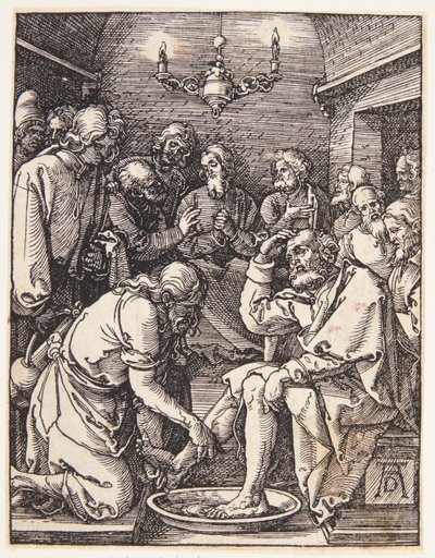 Chrystus myjący stopy św. Piotrowi autorstwa Albrecht Dürer