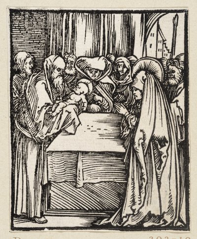 Ofiarowanie Chrystusa w świątyni (43 tematy religijne) autorstwa Albrecht Dürer