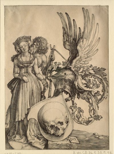 Herb z czaszką autorstwa Albrecht Dürer