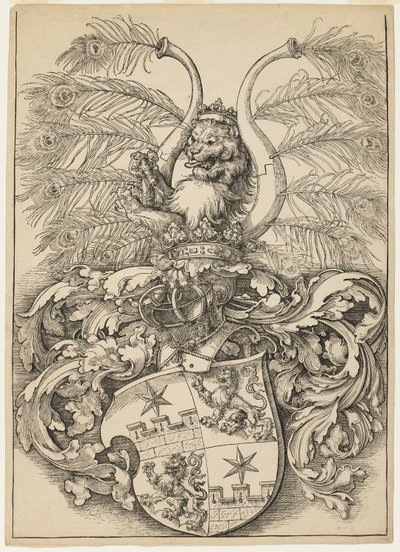 Herb Wilhelma i Wolfganga Rogendorf autorstwa Albrecht Dürer