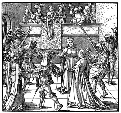 Taniec przy Torchlight, Augsburg, 1516, 1936 autorstwa Albrecht Dürer