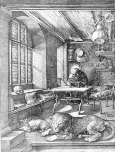 Święty Hieronim w swojej celi autorstwa Albrecht Dürer