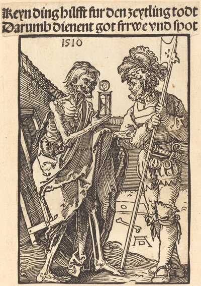 Śmierć i Lansquenet autorstwa Albrecht Dürer
