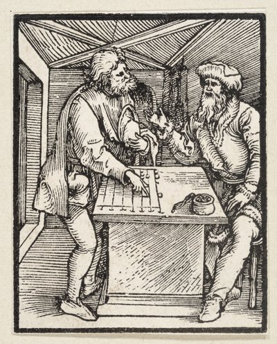 Bogacz i jego zarządca (z: „Postilla”, 43 drzeworyty) autorstwa Albrecht Dürer