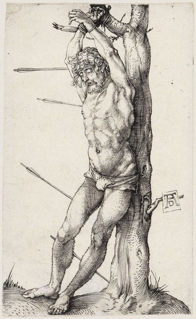 Święty Sebastian przy drzewie autorstwa Albrecht Dürer