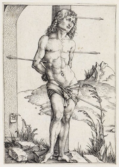 Święty Sebastian przy kolumnie autorstwa Albrecht Dürer