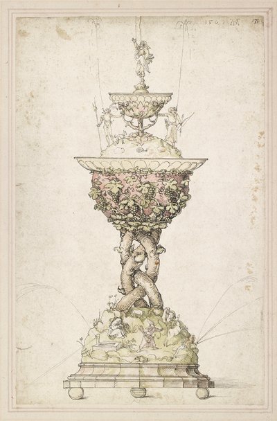 Projekt fontanny stołowej, 1509 autorstwa Albrecht Dürer