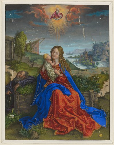 Święta Rodzina z motylem autorstwa Albrecht Dürer