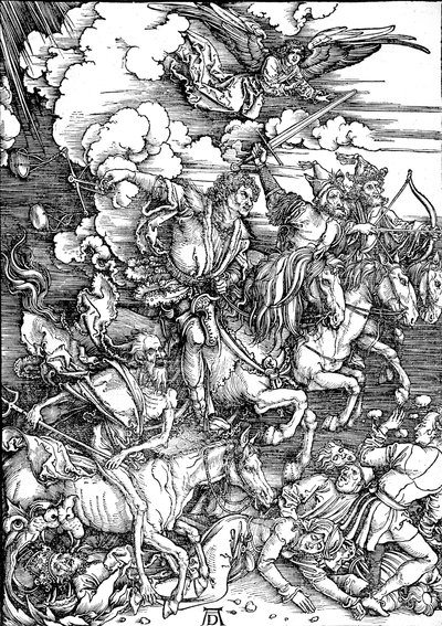 Objawienie Jana: 4. Czterej jeźdźcy apokalipsy autorstwa Albrecht Dürer