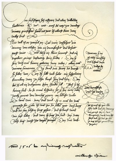 Projekt dedykacji Albrechta Durera Willibaldowi Pirckheimerowi, ok. 1523 r. autorstwa Albrecht Dürer