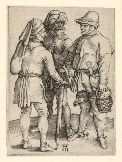 Trzech chłopów w rozmowie autorstwa Albrecht Dürer