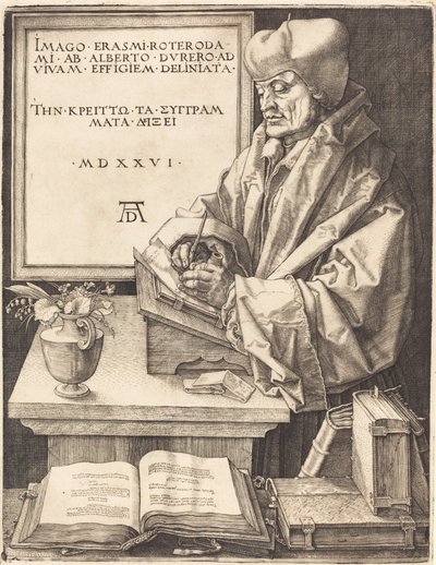 Erazm z Rotterdamu autorstwa Albrecht Dürer