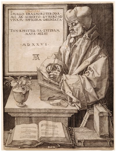 Erazm z Rotterdamu autorstwa Albrecht Dürer
