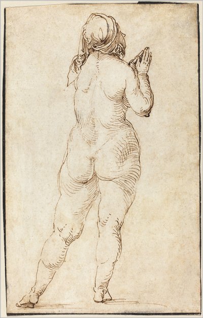 Modlitwa nago kobiety autorstwa Albrecht Dürer