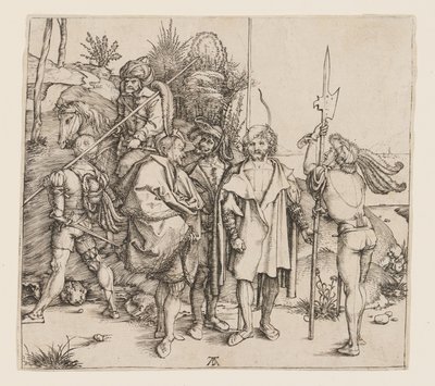 Pięciu piechurów i konny Turek autorstwa Albrecht Dürer
