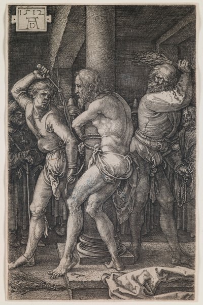 Biczowanie, z cyklu „Grawerowana pasja” autorstwa Albrecht Dürer