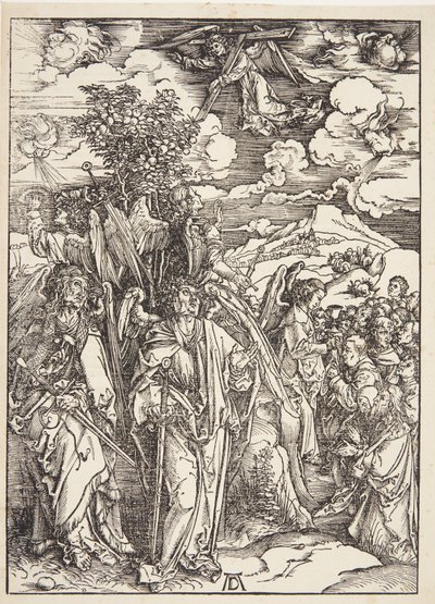 Cztery anioły zatrzymujące wiatry autorstwa Albrecht Dürer