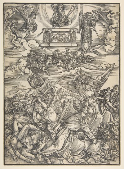 Cztery anioły zemsty z serii Apocalypse.n.d. autorstwa Albrecht Dürer