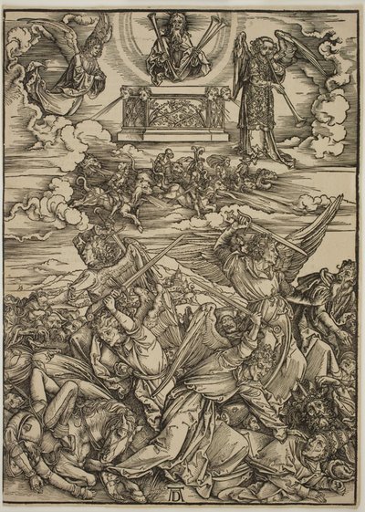 Czterech aniołów zemsty Eufratu autorstwa Albrecht Dürer