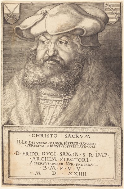 Fryderyk Mądry, elektor Saksonii autorstwa Albrecht Dürer
