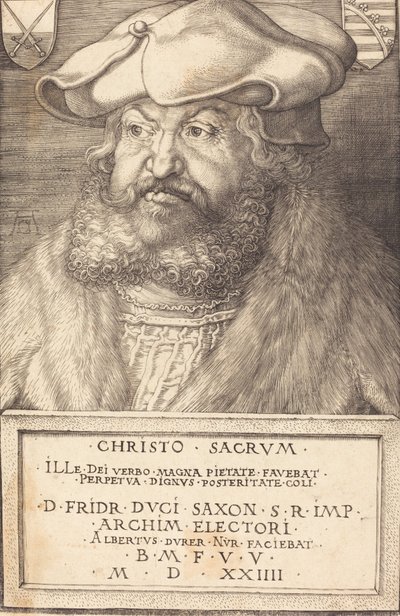 Fryderyk Mądry, elektor saski, 1524. autorstwa Albrecht Dürer