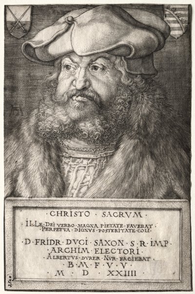 Fryderyk Mądry, elektor saski, 1524. autorstwa Albrecht Dürer