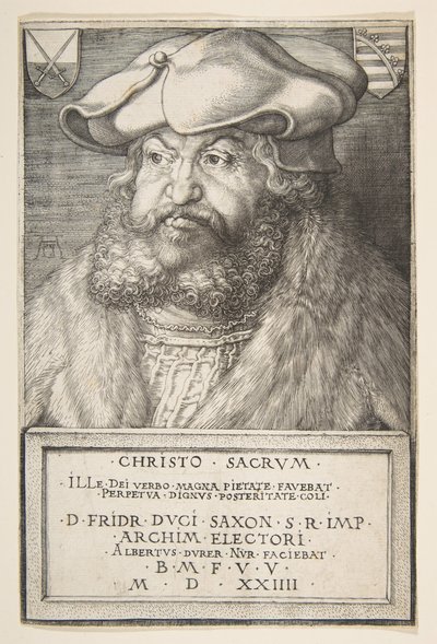 Fryderyk Mądry, elektor saski, 1524. autorstwa Albrecht Dürer