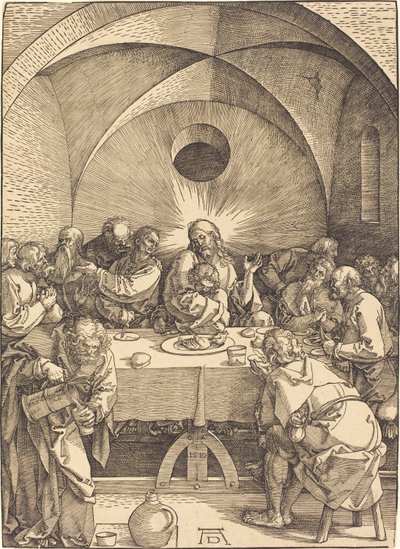 Francuski:  La Cène The Large Passion: 01. Ostatnia Wieczerza autorstwa Albrecht Dürer