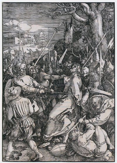 Pojmanie Chrystusa, arkusz 4 z cyklu „Wielka Pasja” autorstwa Albrecht Dürer