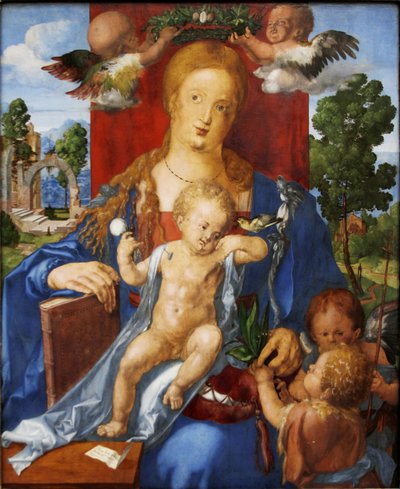 Die Madonna mit dem Zeisig The Madonna with the Siskin autorstwa Albrecht Dürer