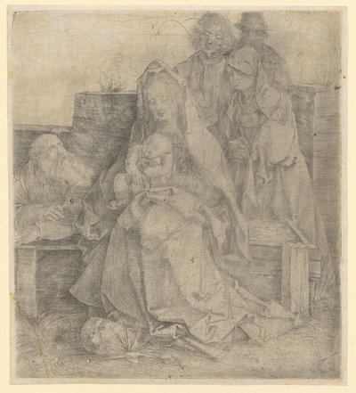 Święta Rodzina, sześć postaci autorstwa Albrecht Dürer