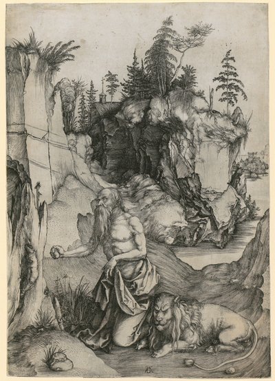 Święty Hieronim na pustyni autorstwa Albrecht Dürer