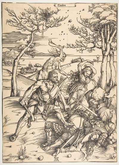 Herkules podbija bliźnięta Molionide.n.d. autorstwa Albrecht Dürer