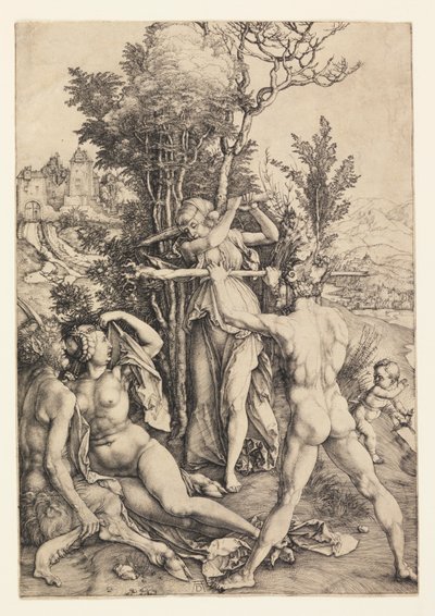 Herkules na rozdrożu (Skutki zazdrości) autorstwa Albrecht Dürer