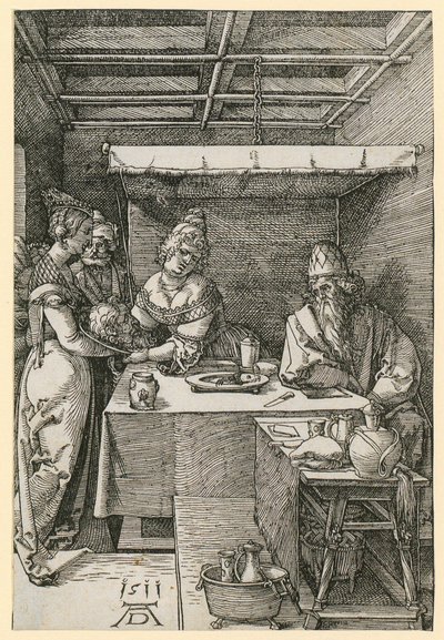 Herodiada przyjmuje głowę Jana autorstwa Albrecht Dürer