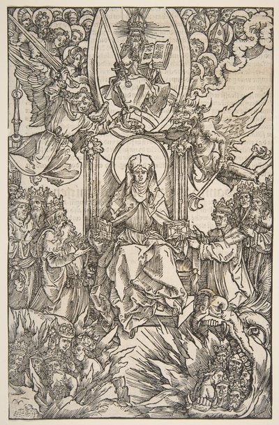 Ilustracja z Revelations Sancte Birgitte, Koberger Norymberga 1502 Tekst niemiecki.n.d. autorstwa Albrecht Dürer