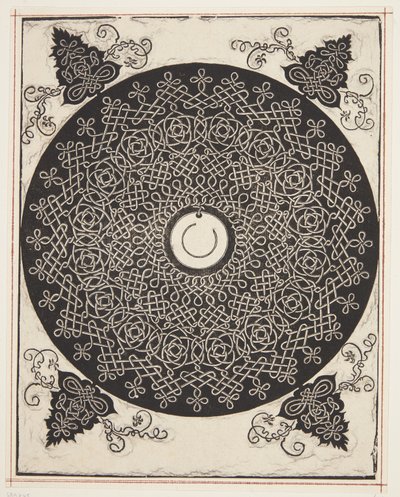 Przeplatany wzór sznurka z białym medalionem autorstwa Albrecht Dürer