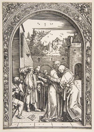 Joachim i Anna przy Złotej Bramie, z Życia Dziewicy, 1504. autorstwa Albrecht Dürer