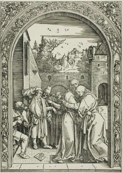 Joachim i św. Anna spotykają się przy Złotej Bramie, z „Życia Dziewicy” autorstwa Albrecht Dürer