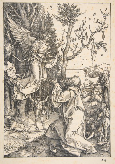 Joachim i anioł, z „Życia Marii Panny” autorstwa Albrecht Dürer