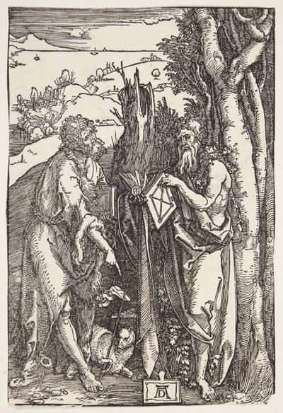 Jana Chrzciciela i św. Onufrego na pustyni autorstwa Albrecht Dürer