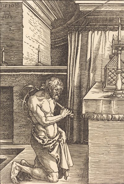 Król Dawid odprawiający pokutę, 1510. autorstwa Albrecht Dürer