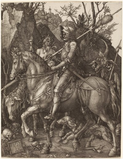 Rycerz, Śmierć i Diabeł autorstwa Albrecht Dürer
