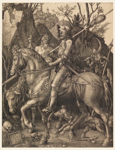 Rycerz, Śmierć i Diabeł autorstwa Albrecht Dürer