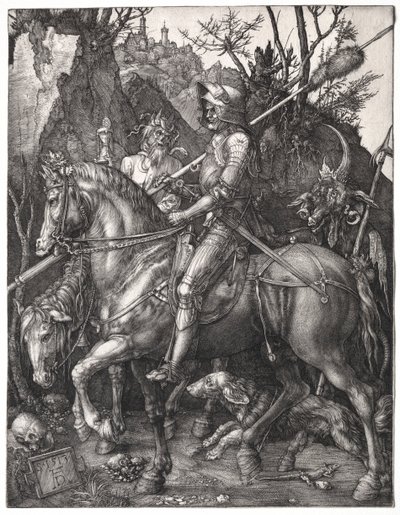 Rycerz, Śmierć i Diabeł autorstwa Albrecht Dürer