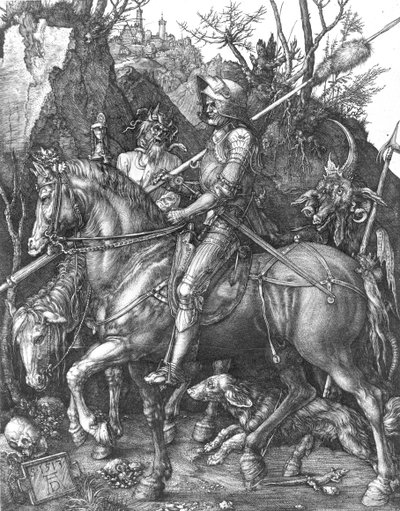 Rycerz, Śmierć i Diabeł, 1513 autorstwa Albrecht Dürer