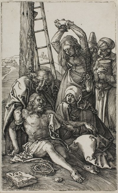 Opłakiwanie Chrystusa, z wyrytej pasji autorstwa Albrecht Dürer