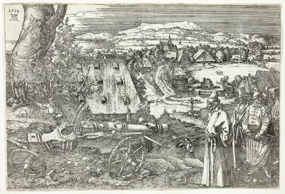 Krajobraz z armatą (Wielka armata) autorstwa Albrecht Dürer
