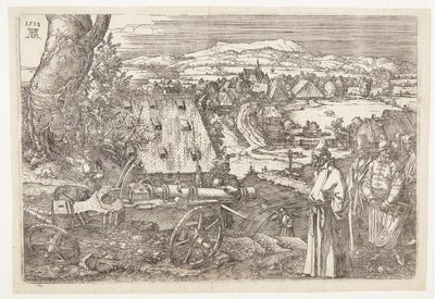 Krajobraz z kanonem autorstwa Albrecht Dürer