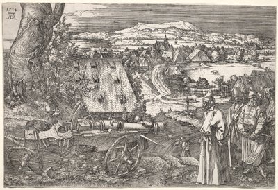 Krajobraz z armatą autorstwa Albrecht Dürer
